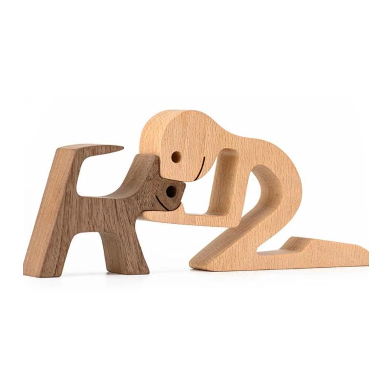 Tier lovers - Table ornaments made of wood carving by Bowlift