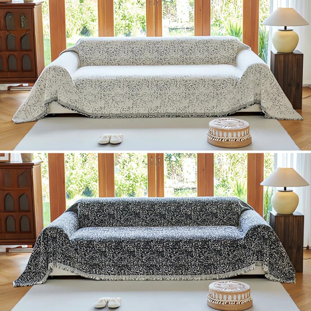 Nordic Speckle Reversible Sofa Cover by Casa & Beyond