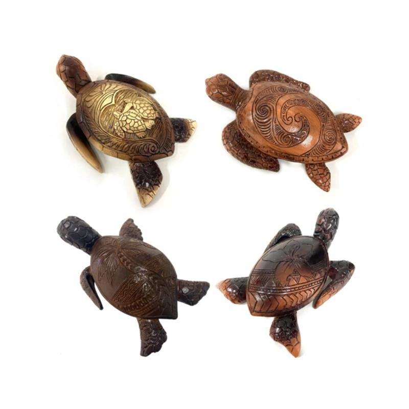 Wood sculpture Hawaii turtle by Bowlift