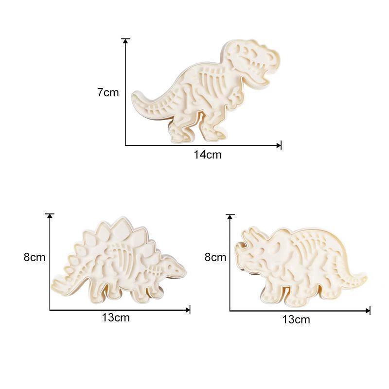 Dinosaur Cookie Cutters (Set of 3) by Bowlift