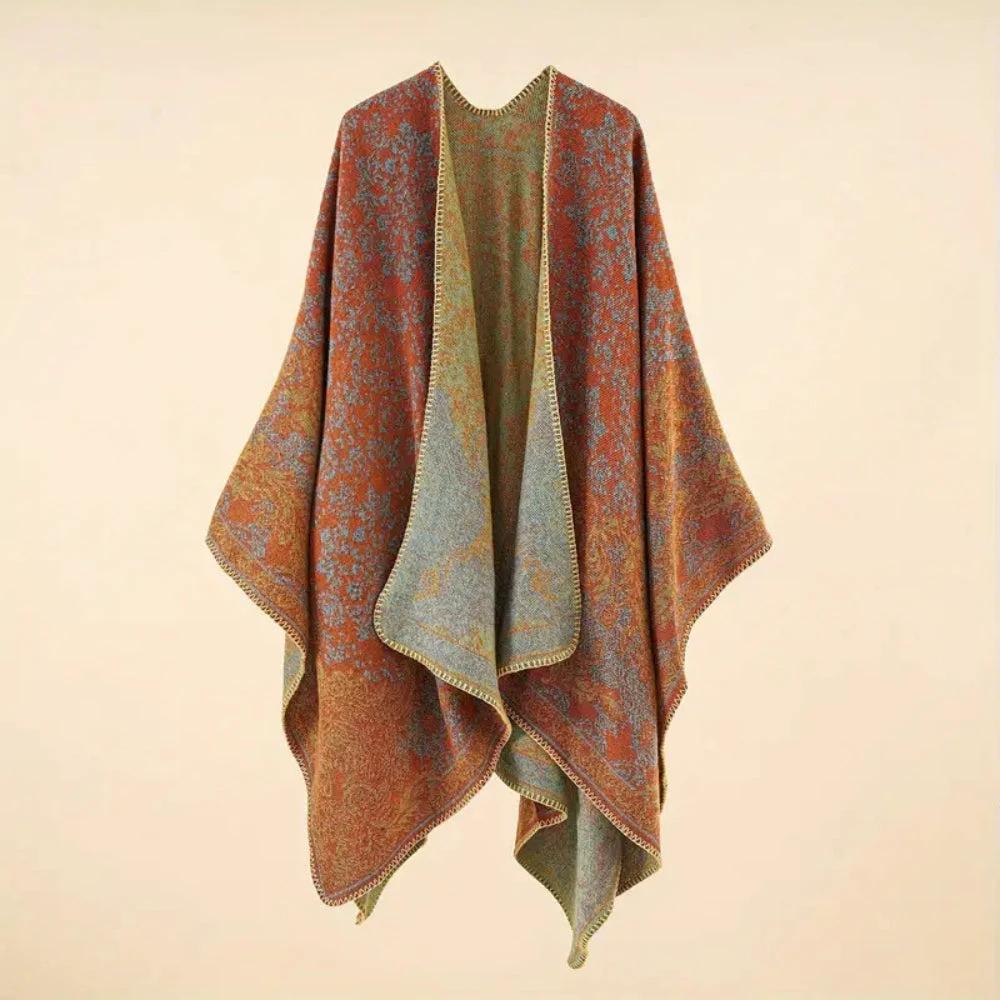 Baroque Pattern Warm Blanket Shawl by Casa & Beyond