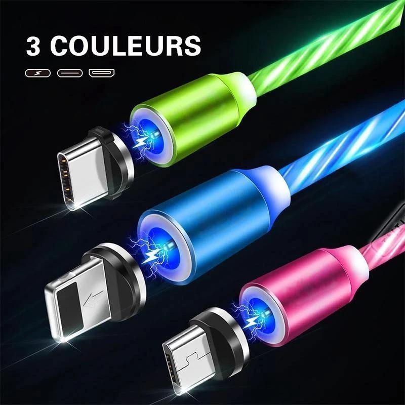 Magnetic USB charging cable with LED by Bowlift