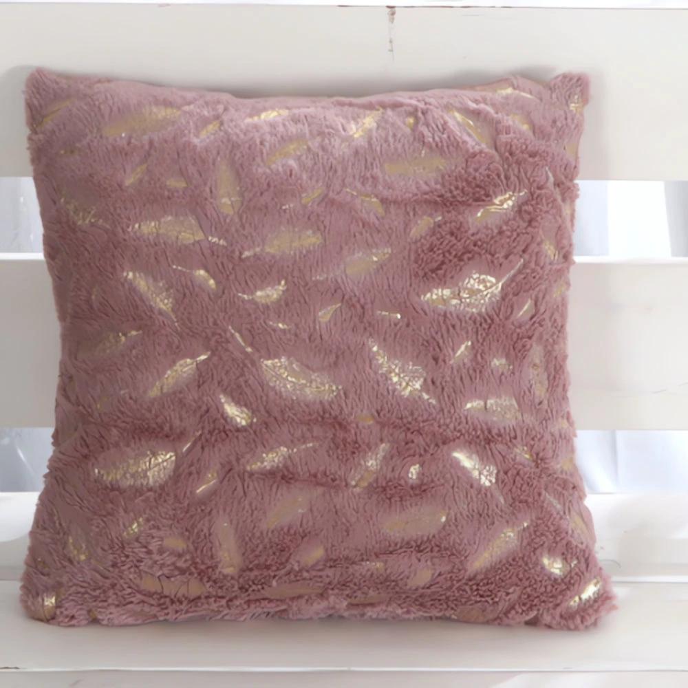 Golden Leaf Velvet Cushion Covers by Casa & Beyond