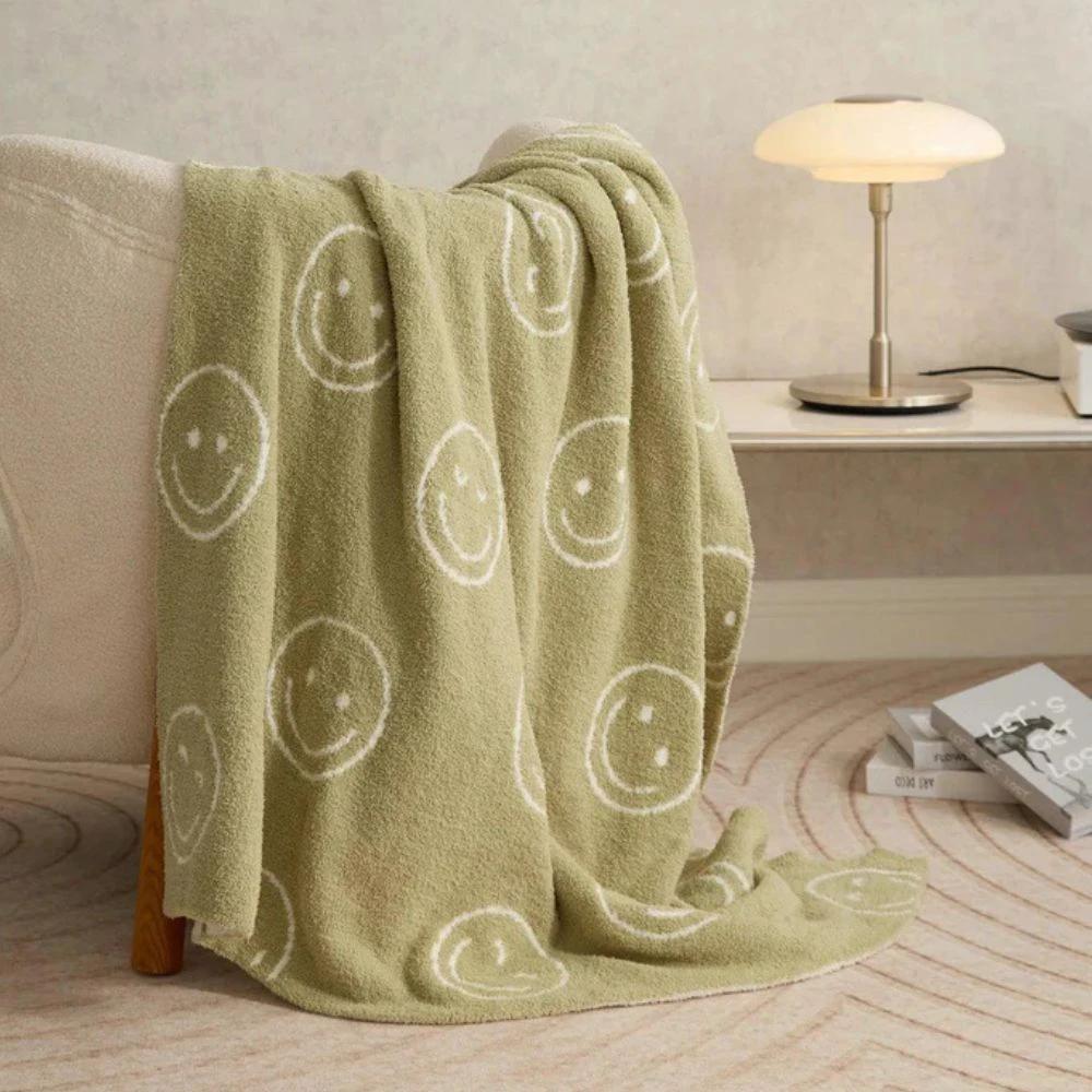 Smiley Face Plush Blanket by Casa & Beyond