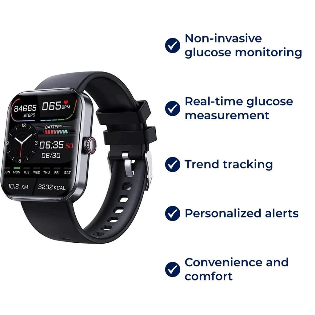 Glucowatch | Non-Invasive Blood Glucose Smartwatch – Real-Time Monitoring, Trend Tracking & Personalised Alerts Bowlift by Bowlift