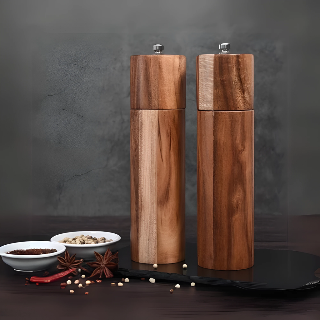 Minimalist Wooden Spice Grinders by Casa & Beyond