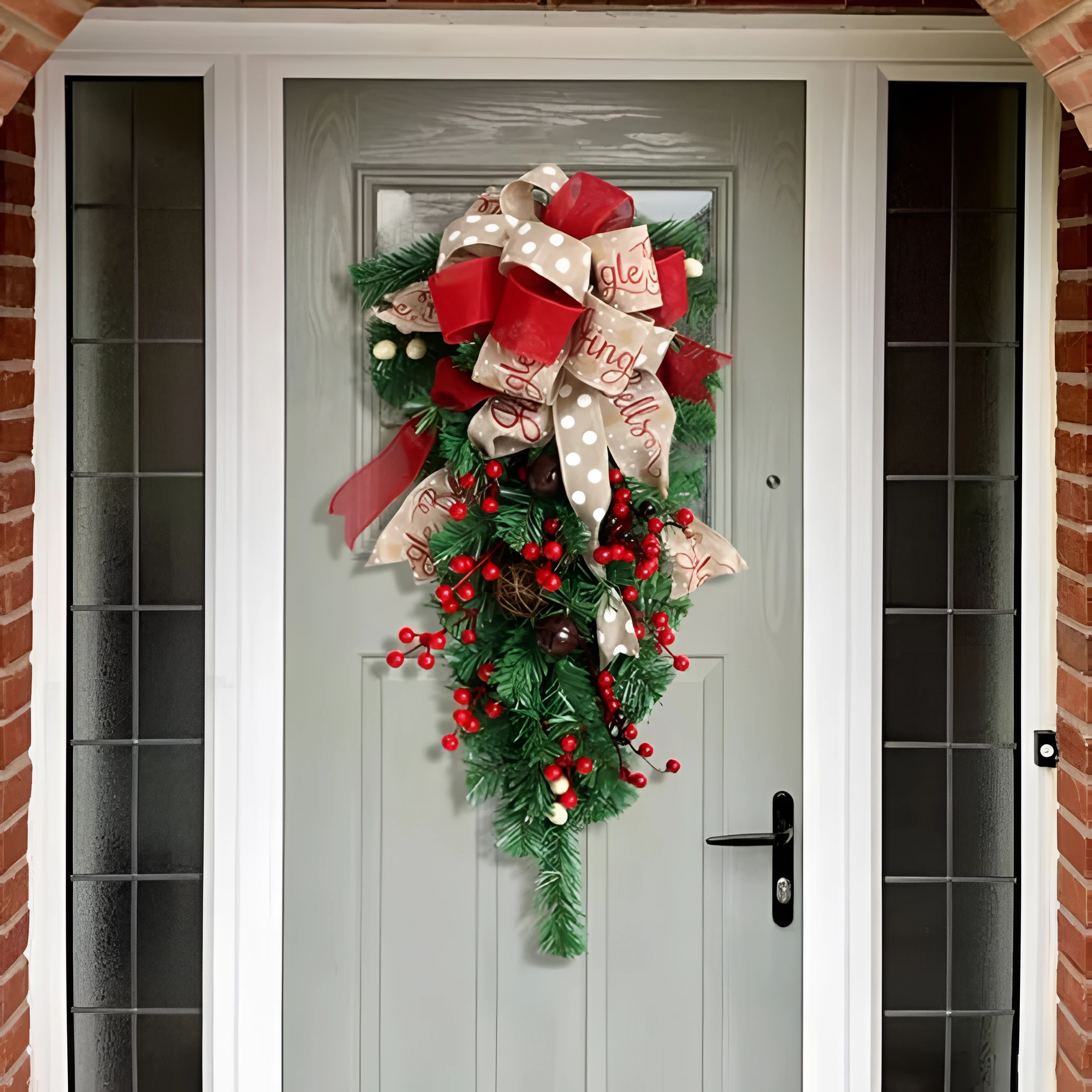 Holiday Door Christmas Wreath by Casa & Beyond