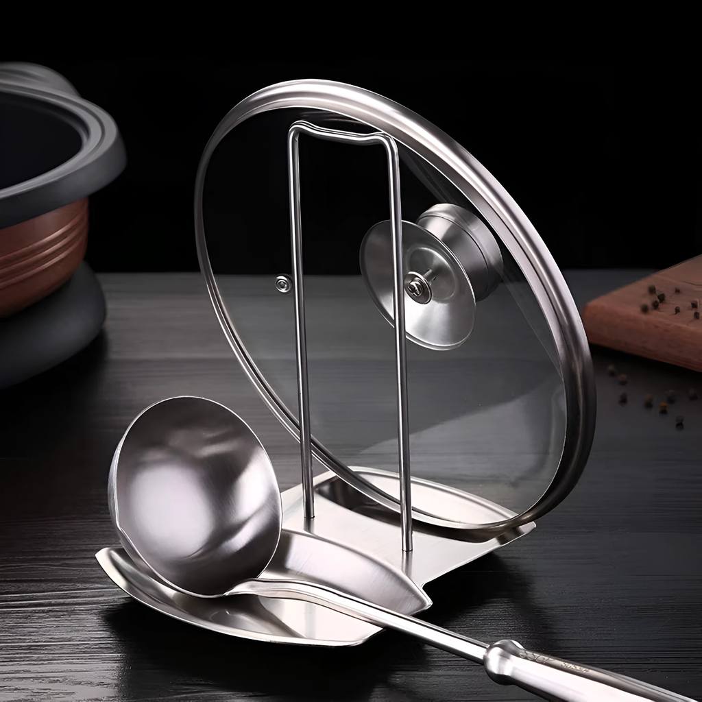 Sleek Pot Lid Holder Rack by Casa & Beyond