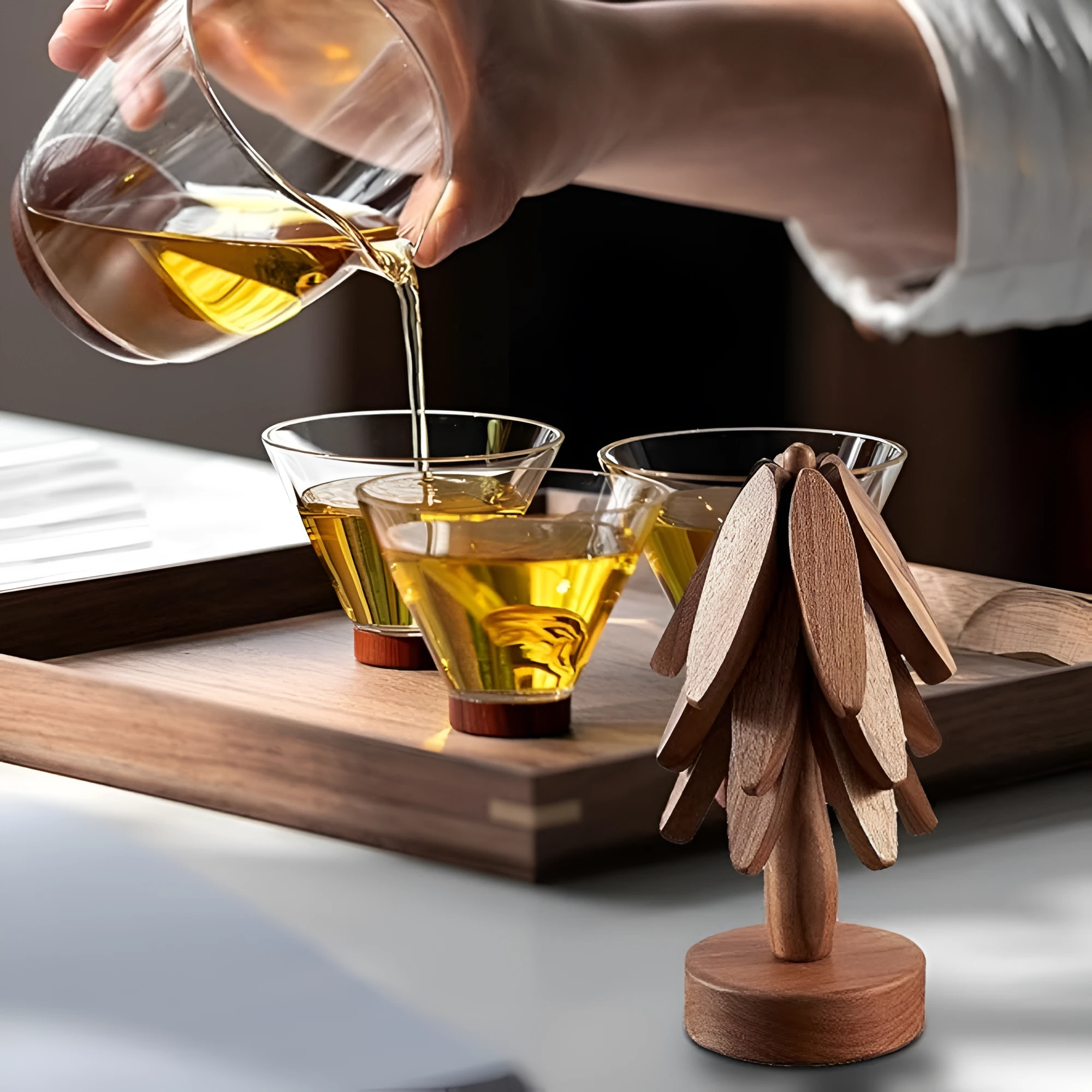Foldable Wooden Trivets | 3 Pcs Set by Casa & Beyond
