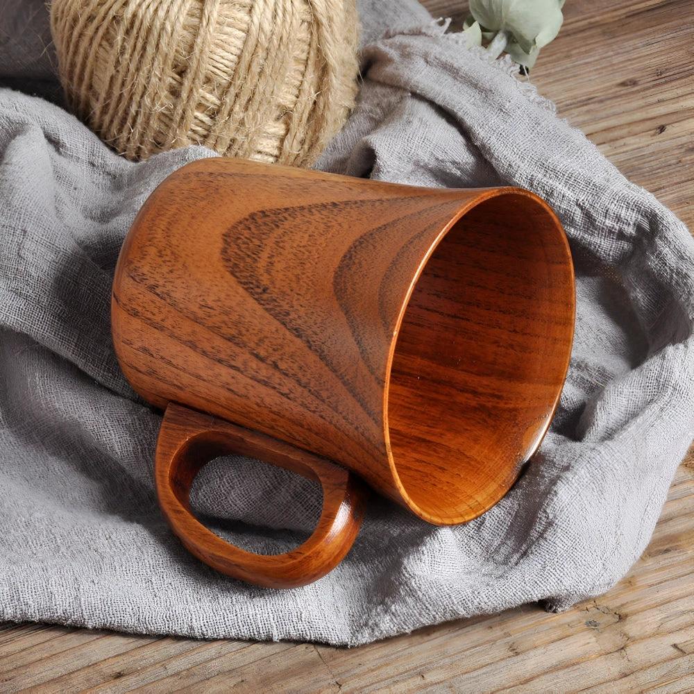 Rustic Japanese Style Wooden Mug by Casa & Beyond