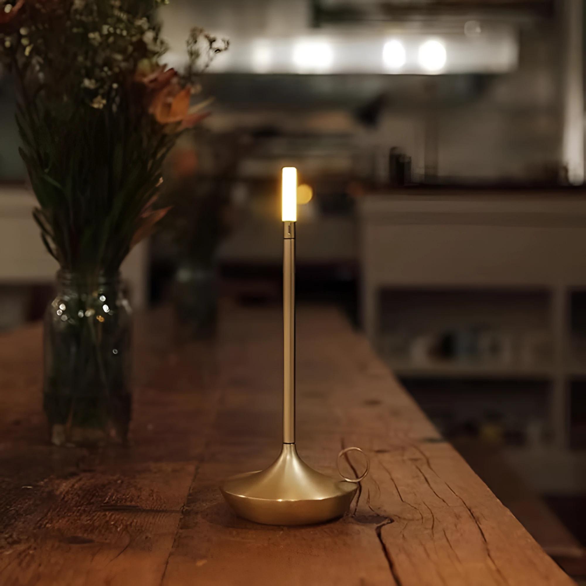 Portable Cylindrical Table Lamp by Casa & Beyond