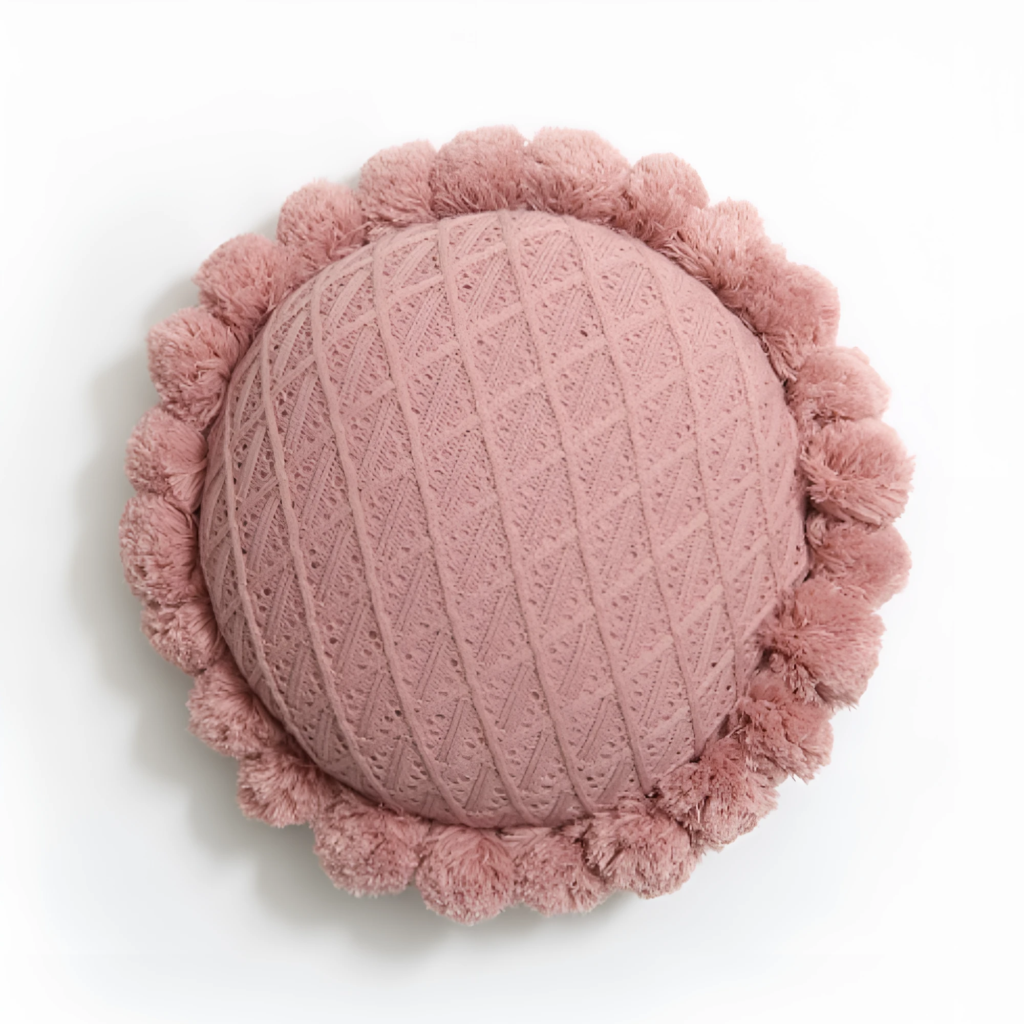 Chic Sunflower Pom-Pom Cushion by Casa & Beyond