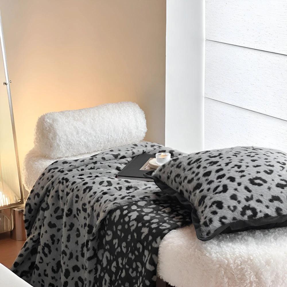Lush Leopard Mink Fleece Blanket by Casa & Beyond