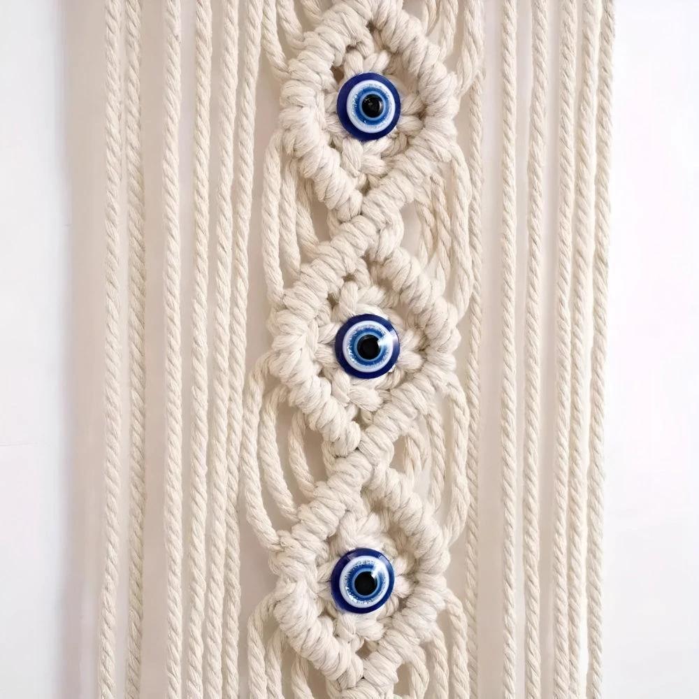 Eye-Beads Bohemian Macrame Wall Decor by Casa & Beyond