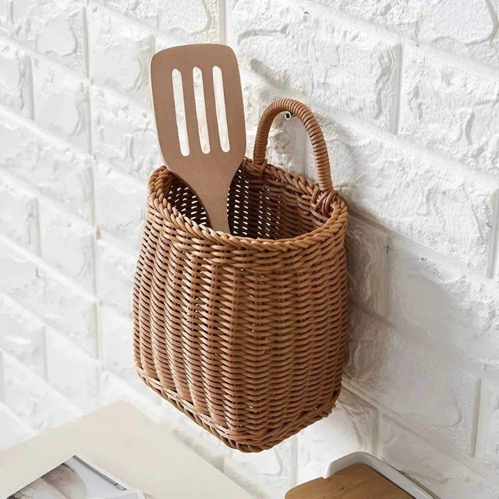 Willow Rattan Woven Storage Basket by Casa & Beyond
