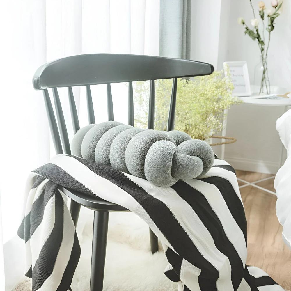 Splendid Ellipse Knotted Plush Cushion by Casa & Beyond