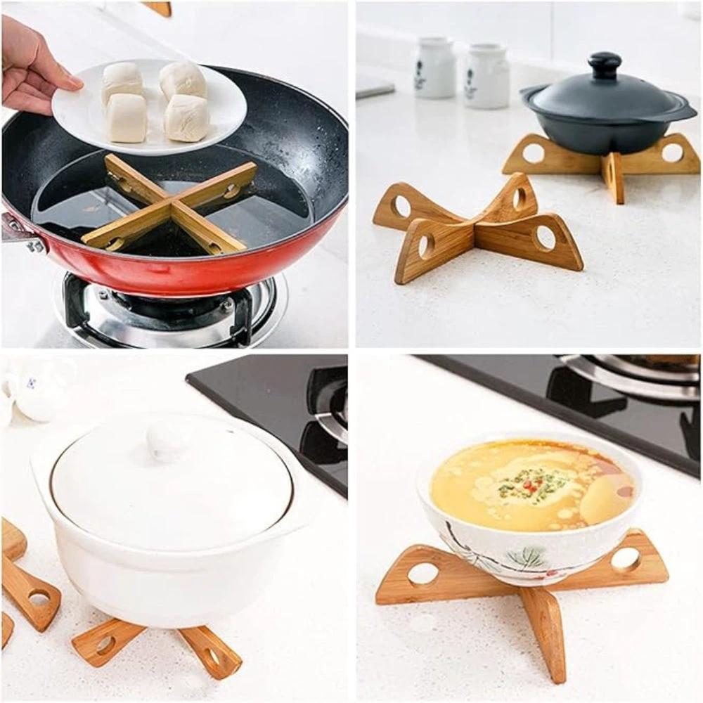 Bamboo Pot Stand & Steam Rack by Casa & Beyond