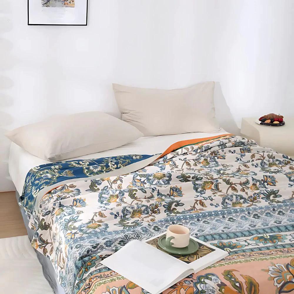 Meadow Bliss Boho Floral Blanket by Casa & Beyond