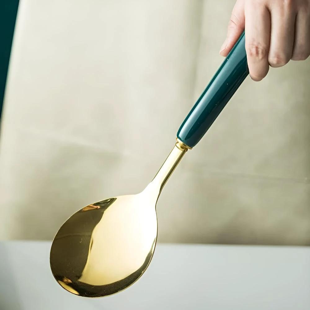 Golden Stainless Steel Utensil Set by Casa & Beyond