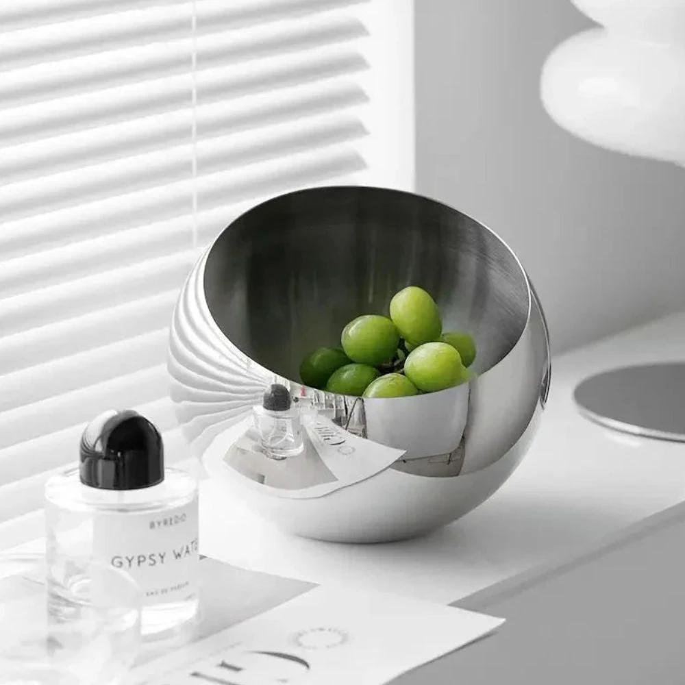 Modern Arc Steel Fruit Bowl by Casa & Beyond