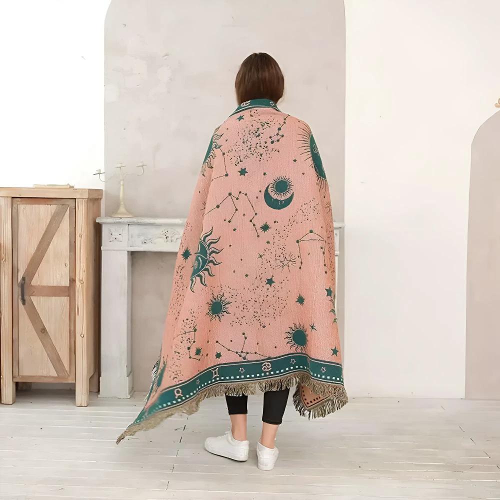 Sun Moon Stars Celestial Blanket by Casa & Beyond