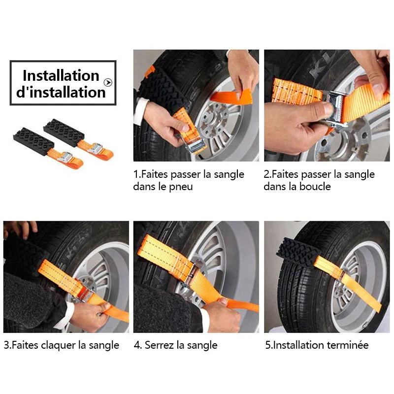Emergency straps for tires (2 pieces) by Bowlift