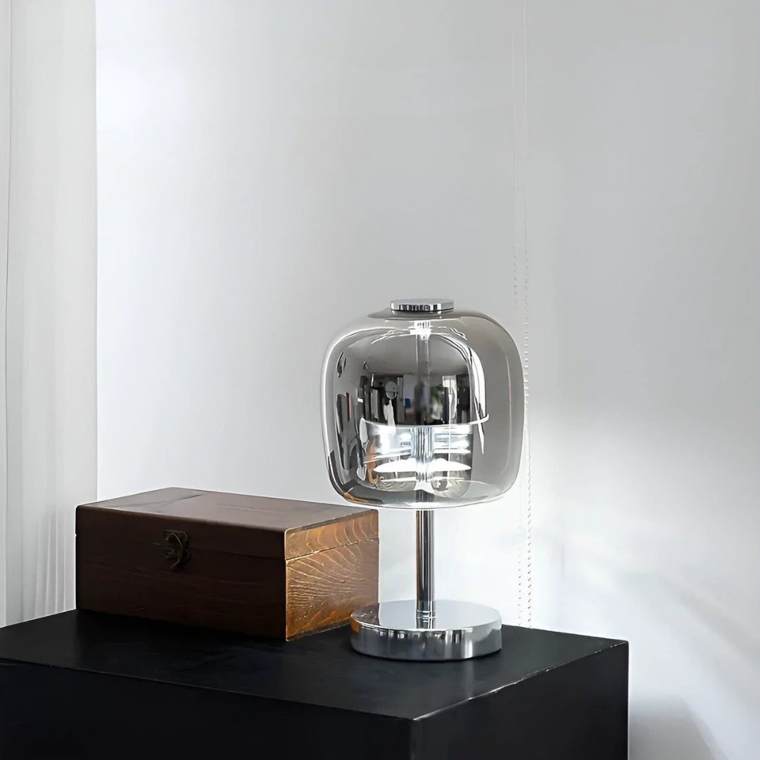 Portable - Elegant table lamp made of mirror glass Bowlift by Bowlift