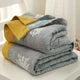 Wheatfield Dreams Reversible Cotton Blanket by Casa & Beyond