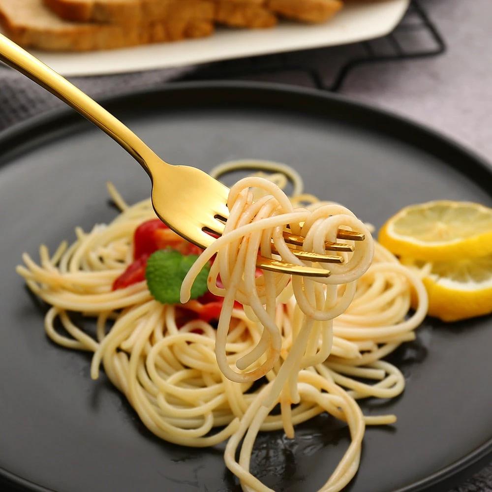 5Pcs Tableware Set Stainless Steel Cutlery Set Elegant Dinnerware Set by Bowlift