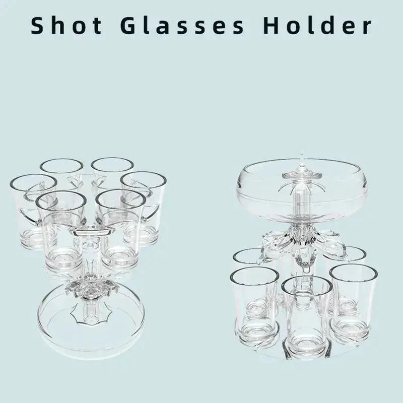 6 Shot Glass Dispenser And Holder Dispenser For Filling Liquids Shots by Bowlift