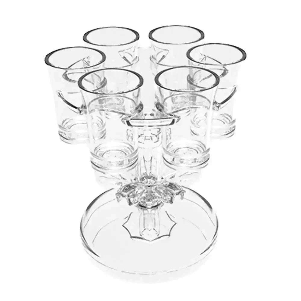 6 Shot Glass Dispenser And Holder Dispenser For Filling Liquids Shots by Bowlift