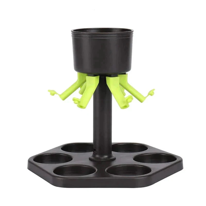 6 Shot Glass Dispenser Liquor Drinking Tools Bar Accessories by Bowlift