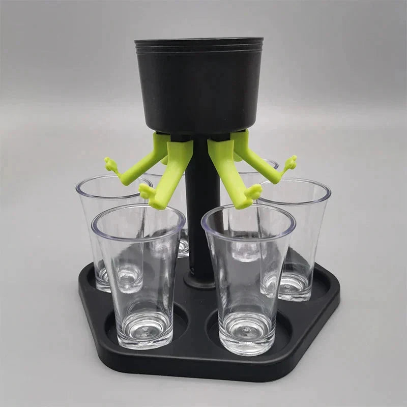 6 Shot Glass Dispenser Liquor Drinking Tools Bar Accessories by Bowlift
