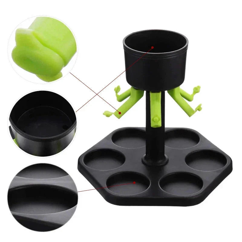 6 Shot Glass Dispenser Liquor Drinking Tools Bar Accessories by Bowlift