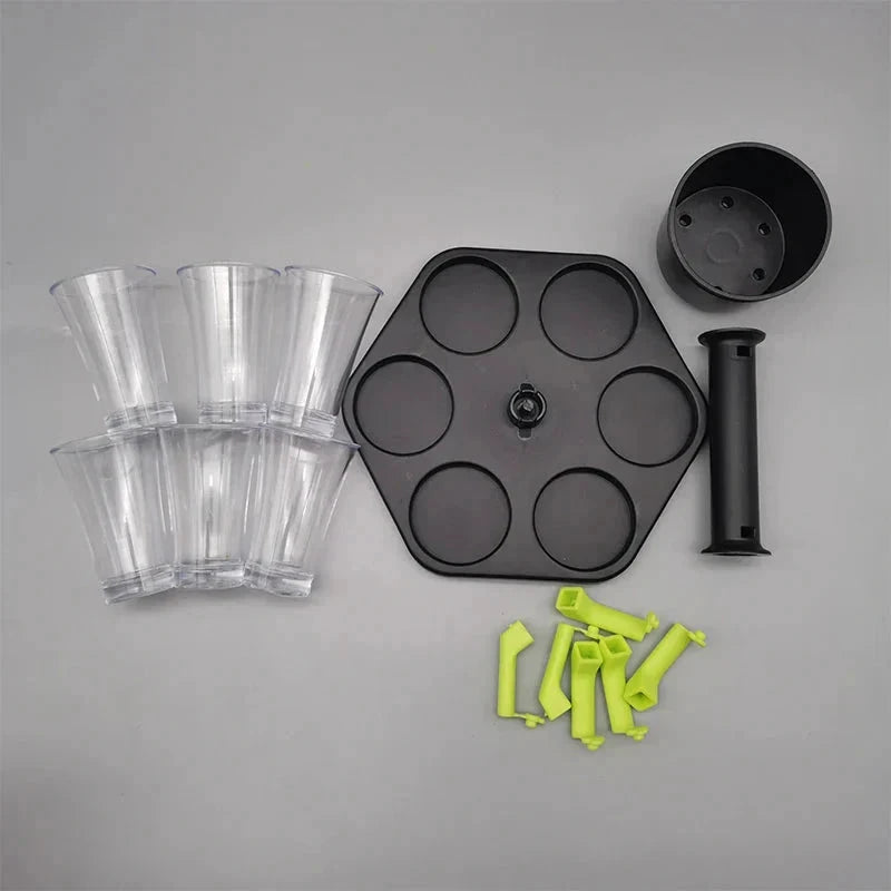 6 Shot Glass Dispenser Liquor Drinking Tools Bar Accessories by Bowlift