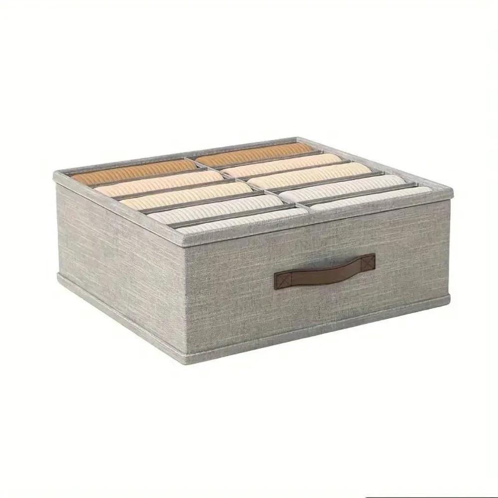 Modern Gray Linen Storage Container by Casa & Beyond