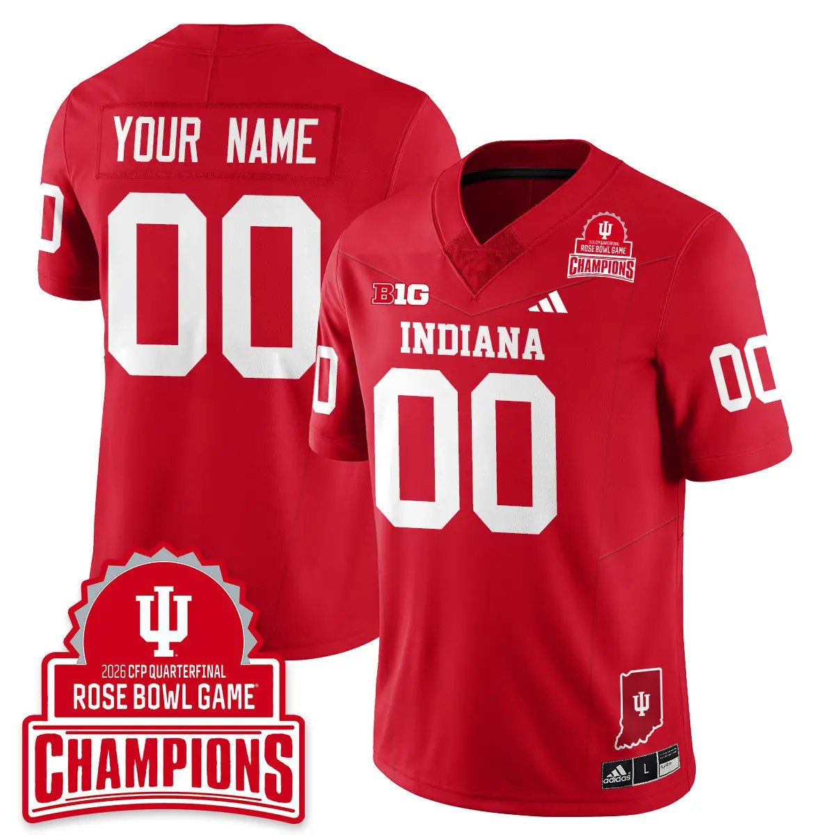 Custom IND Vapor Limited Football Jersey - Rose Bowl Champions by Indiana Hoosiers