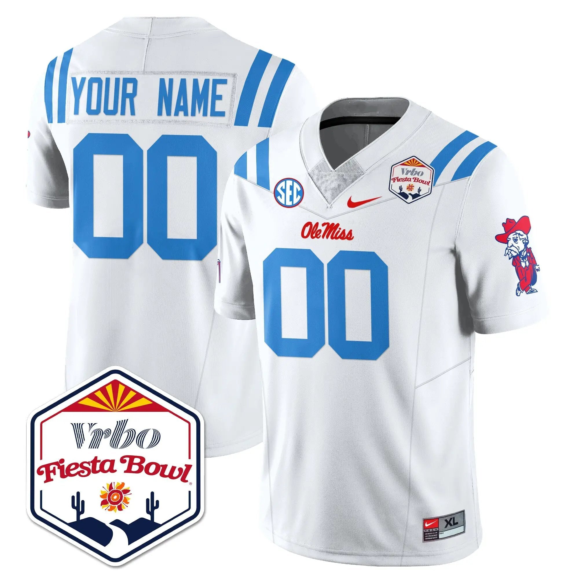 OM Vapor Limited Custom Jersey - Vrbo Fiesta Bowl by Ole Miss Rebels