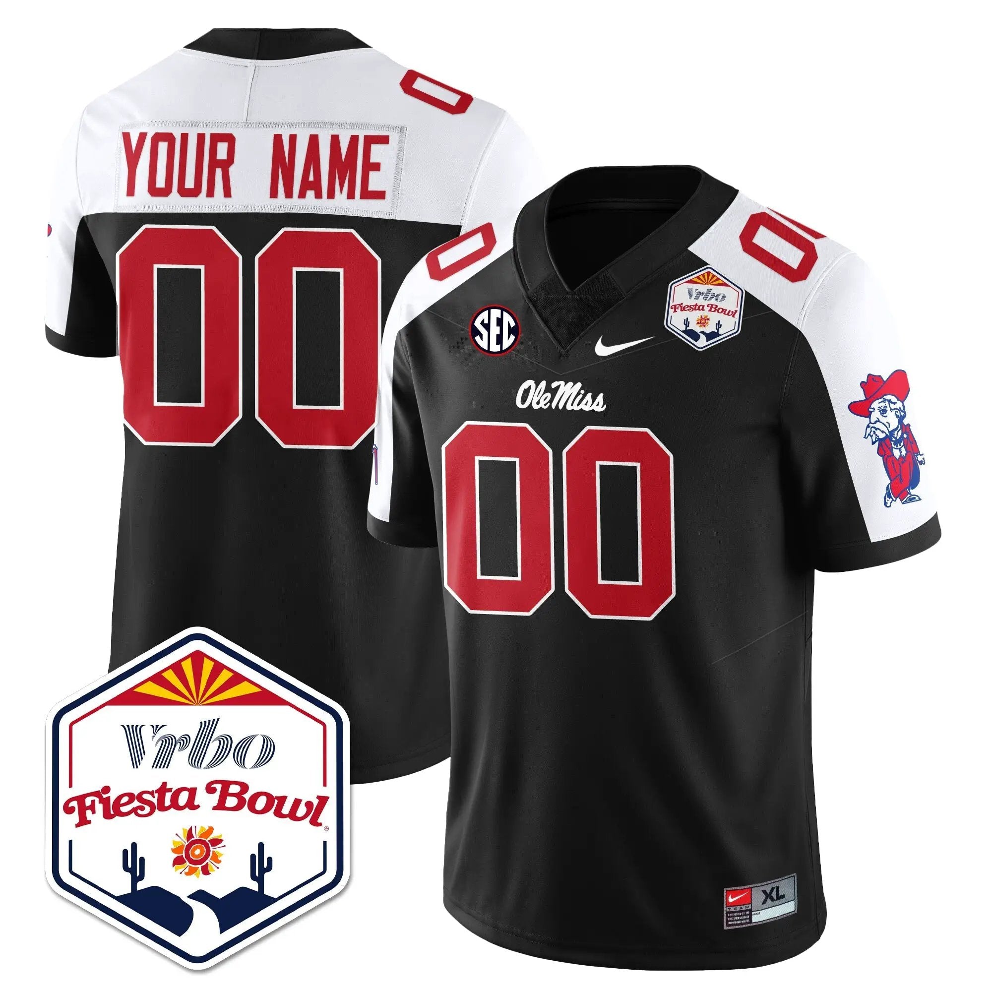 OM Vapor Limited Custom Jersey - Vrbo Fiesta Bowl by Ole Miss Rebels
