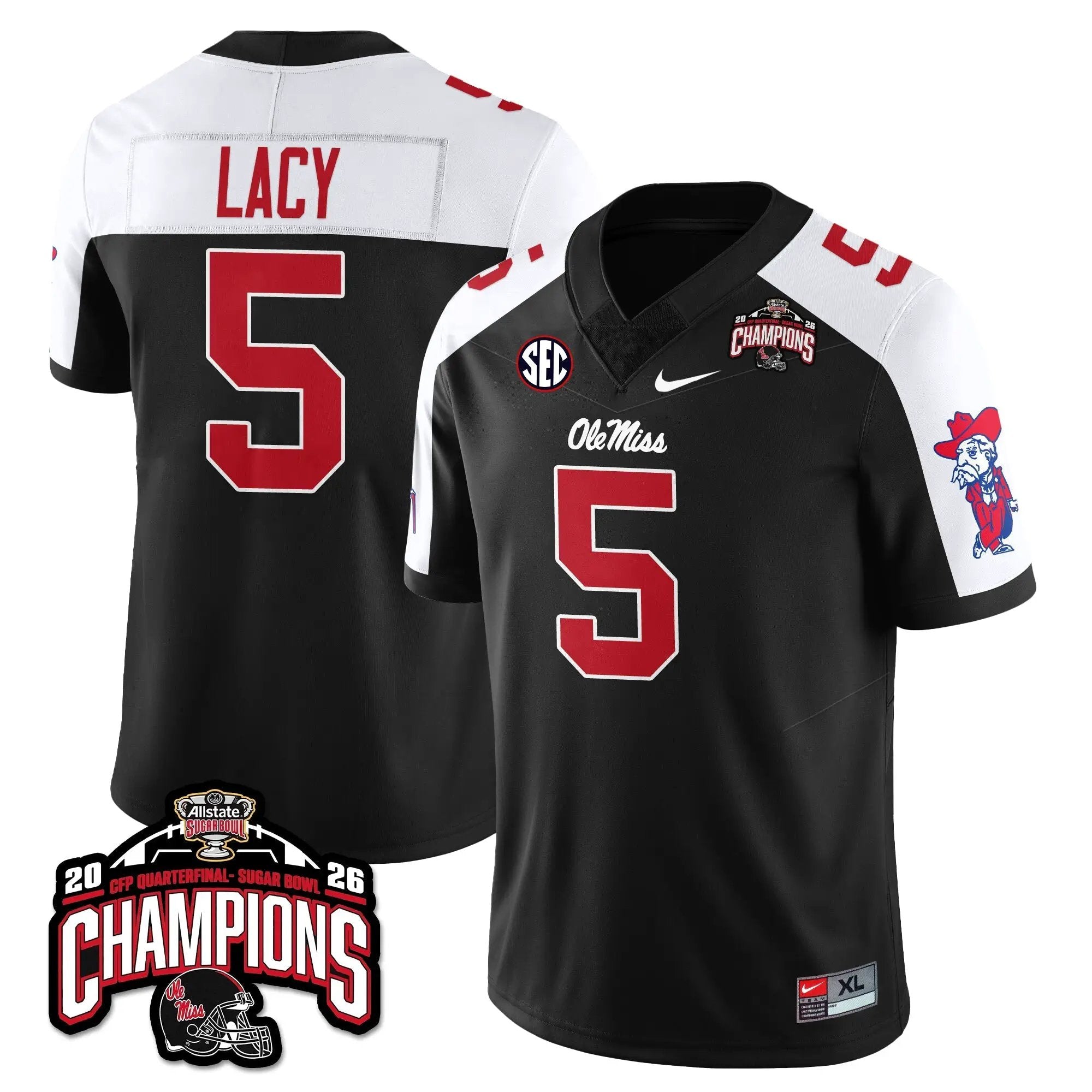 OMB Football Vapor Limited Jersey - Allstate Sugar Bowl Champions by Ole Miss Rebels