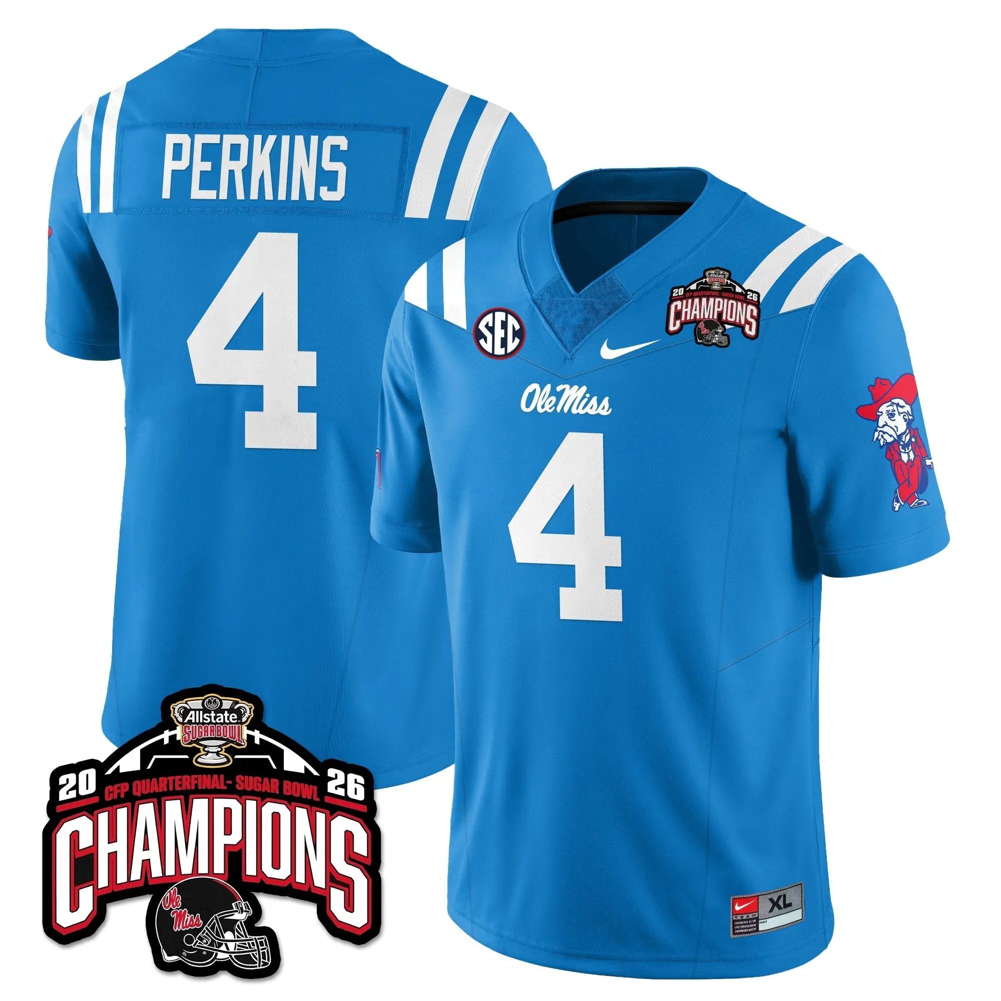 OMB Football Vapor Limited Jersey - Allstate Sugar Bowl Champions by Ole Miss Rebels