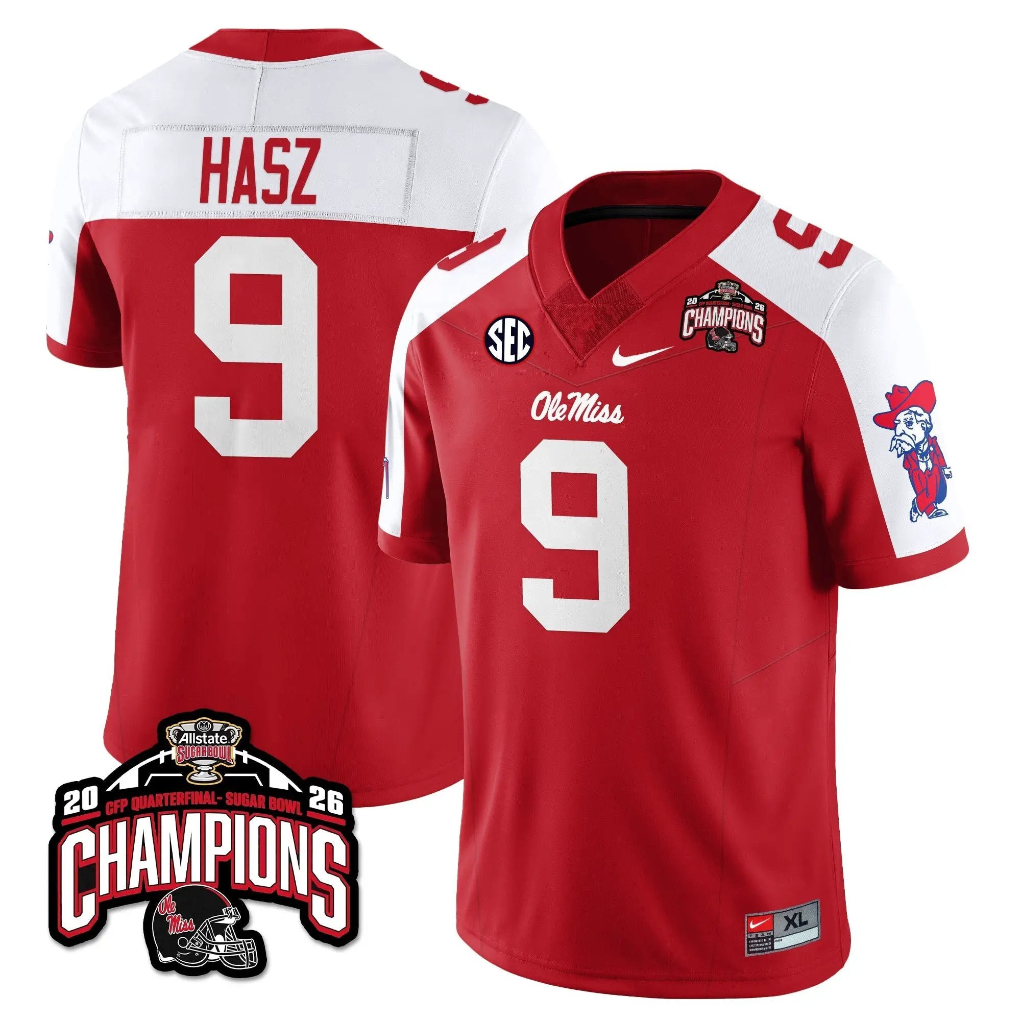 OMB Football Vapor Limited Jersey - Allstate Sugar Bowl Champions by Ole Miss Rebels