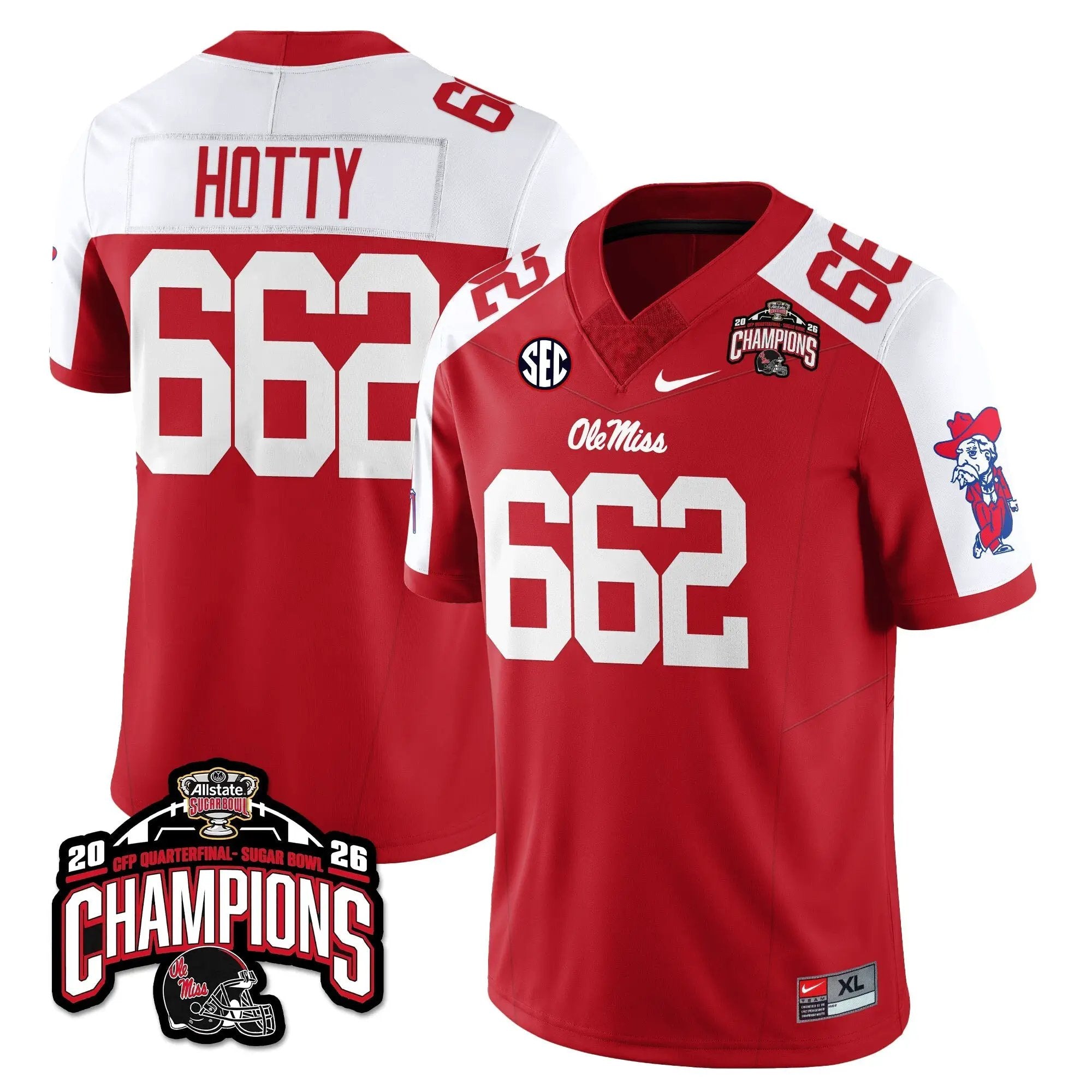 OMB Football Vapor Limited Jersey - Allstate Sugar Bowl Champions by Ole Miss Rebels