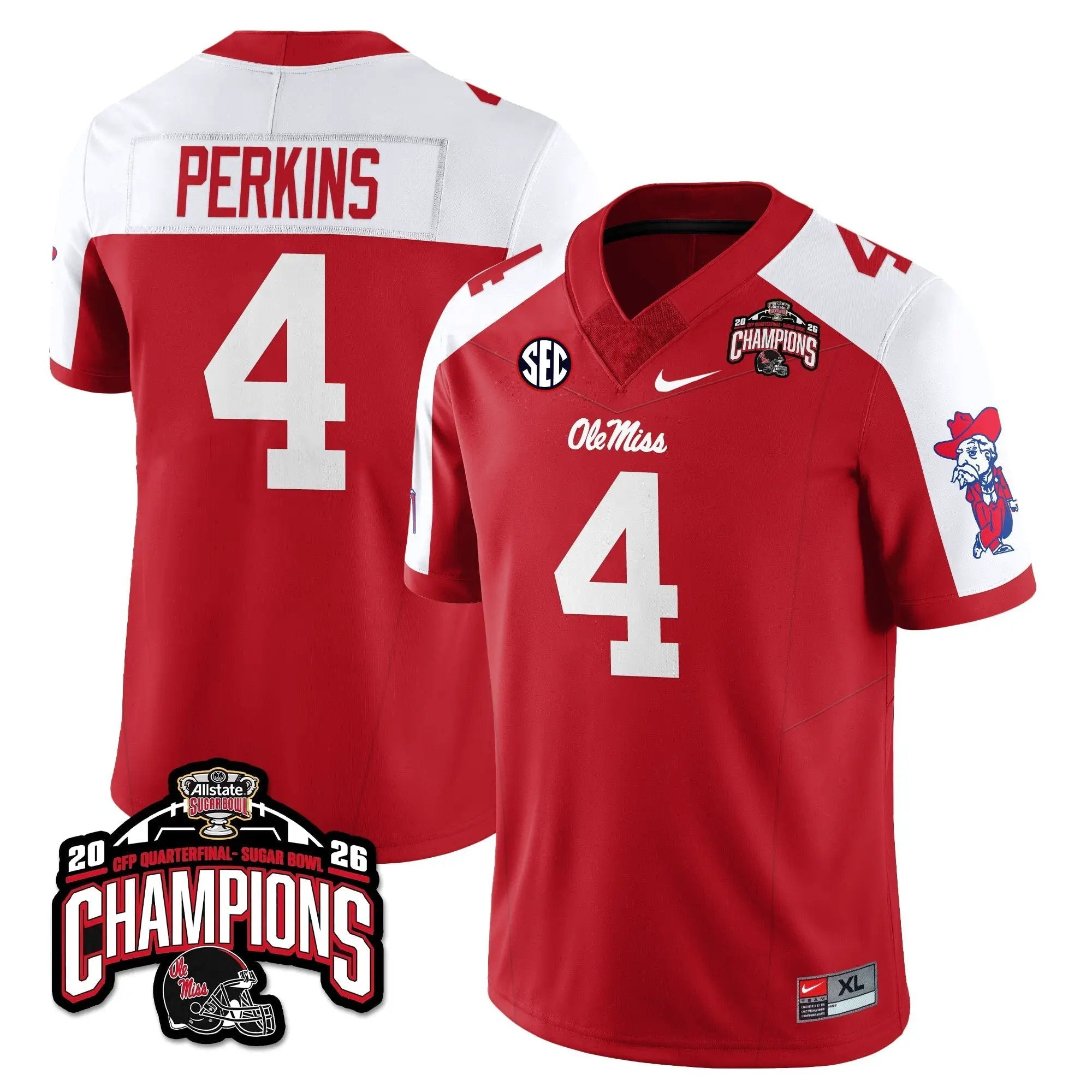 OMB Football Vapor Limited Jersey - Allstate Sugar Bowl Champions by Ole Miss Rebels