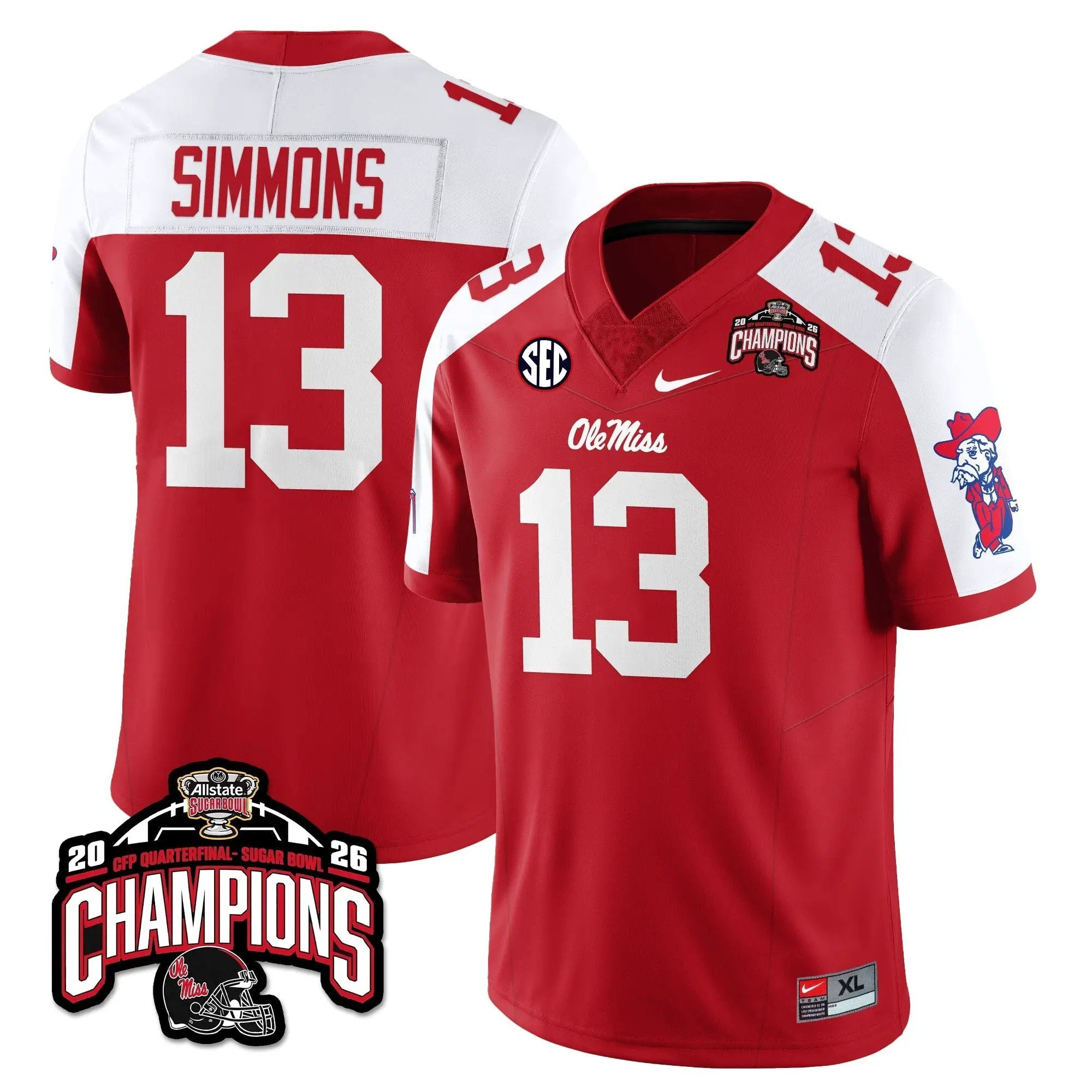 OMB Football Vapor Limited Jersey - Allstate Sugar Bowl Champions by Ole Miss Rebels