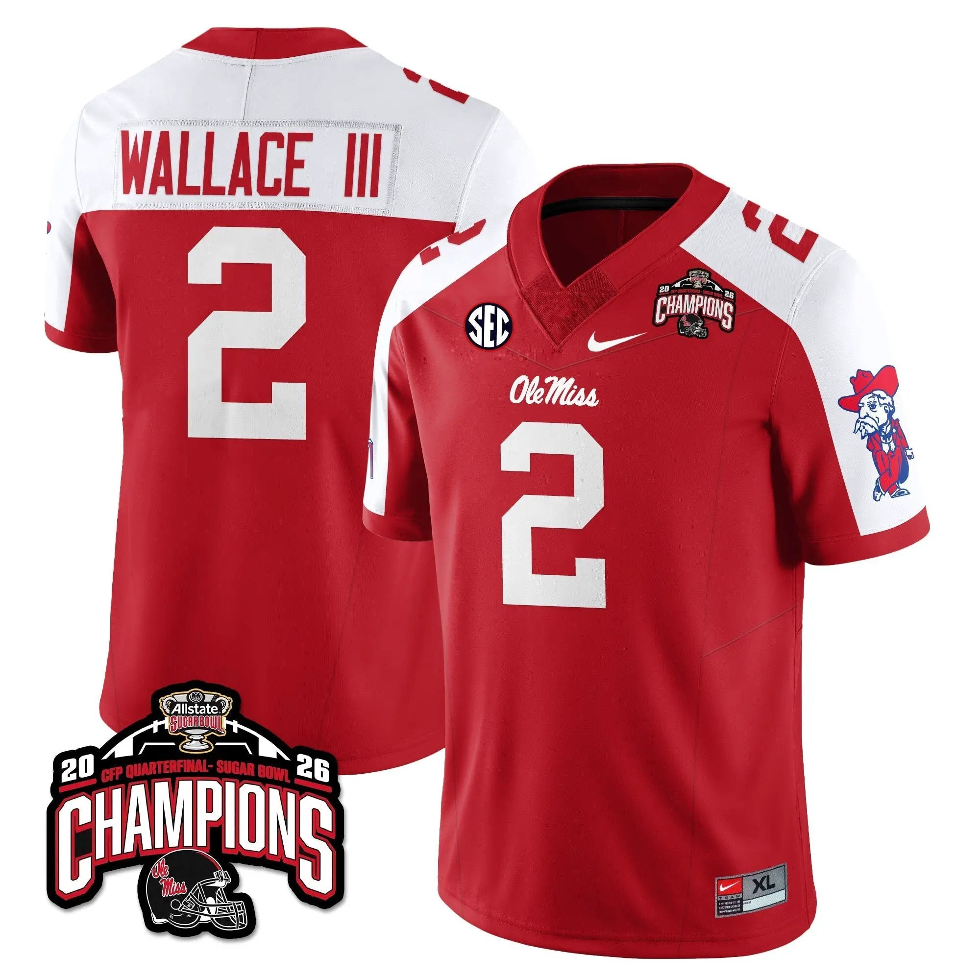 OMB Football Vapor Limited Jersey - Allstate Sugar Bowl Champions by Ole Miss Rebels