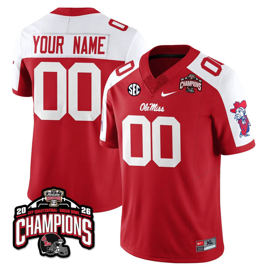 Custom OMB Football Vapor Limited Jersey - Allstate Sugar Bowl Champions by Ole Miss Rebels