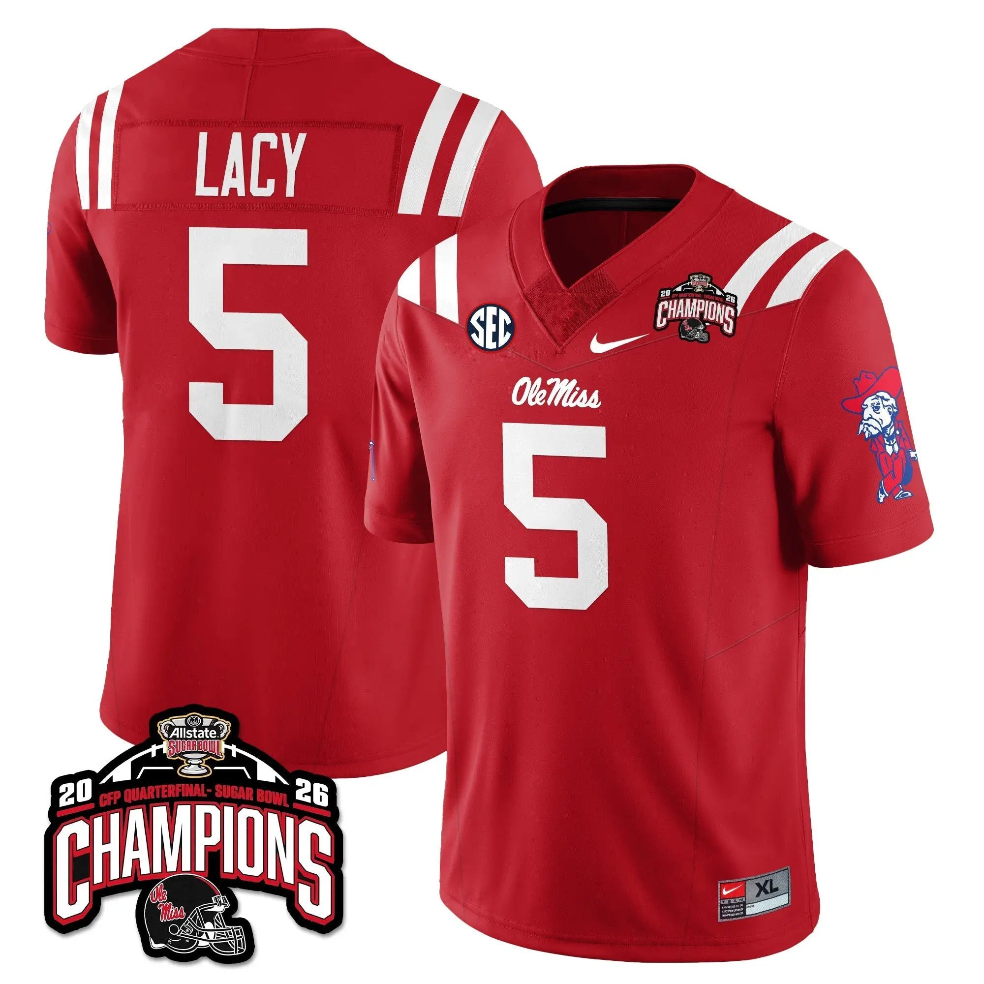 OMB Football Vapor Limited Jersey - Allstate Sugar Bowl Champions by Ole Miss Rebels