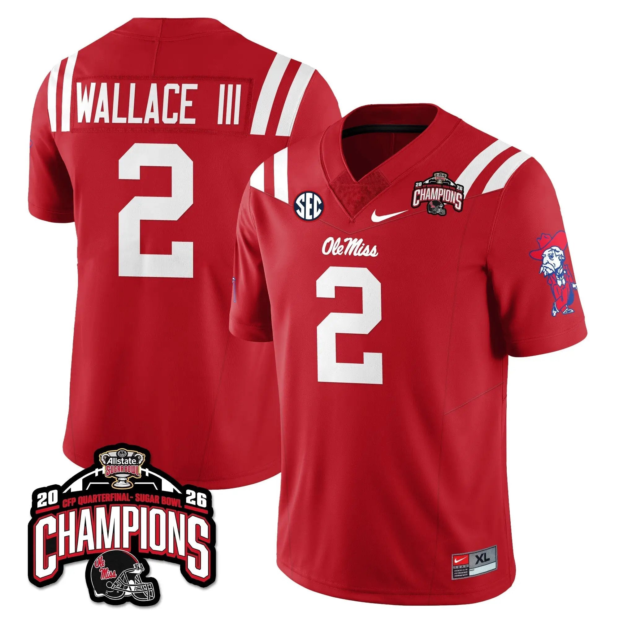 OMB Football Vapor Limited Jersey - Allstate Sugar Bowl Champions by Ole Miss Rebels