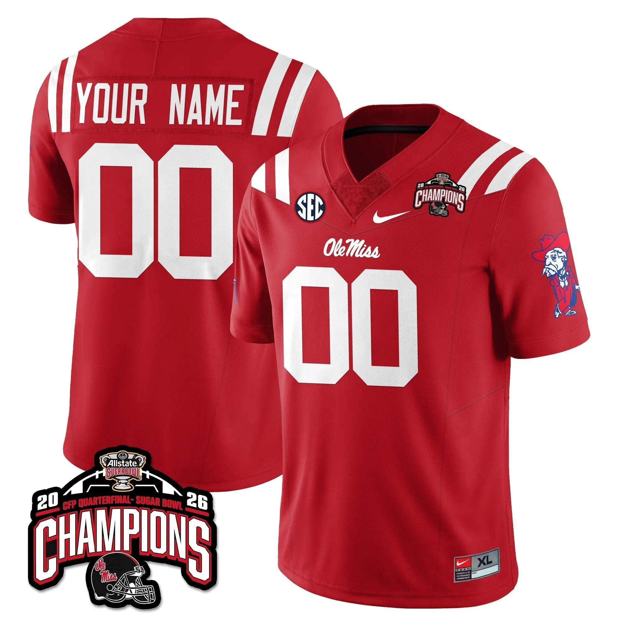 OMB Football Vapor Limited Jersey - Allstate Sugar Bowl Champions by Ole Miss Rebels